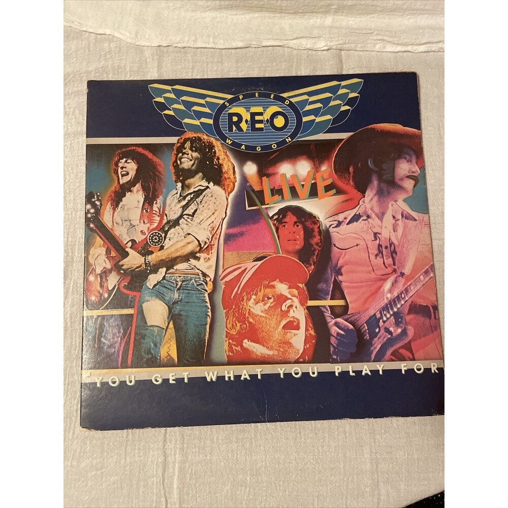 REO Speedwagon Live You Get What You Play For 2LP Epic 1977